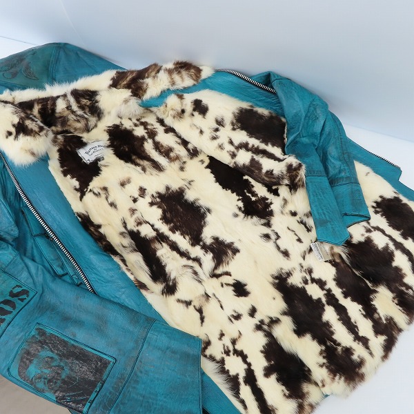 実際に弊社で買取させて頂いたDIAMOND DOGS/ダイヤモンドドッグス ラビットファー レザーフーデットブルゾン/ 403-250528/Lの画像 2枚目