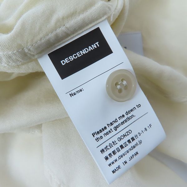 実際に弊社で買取させて頂いたDESCENDANT/ディセンダント PIER RAYON SS SHIRT ピアレーヨン SS シャツ/2の画像 4枚目