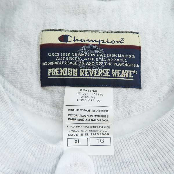 実際に弊社で買取させて頂いたchampion/チャンピオン WAITING ROOM スウェット/XLの画像 2枚目