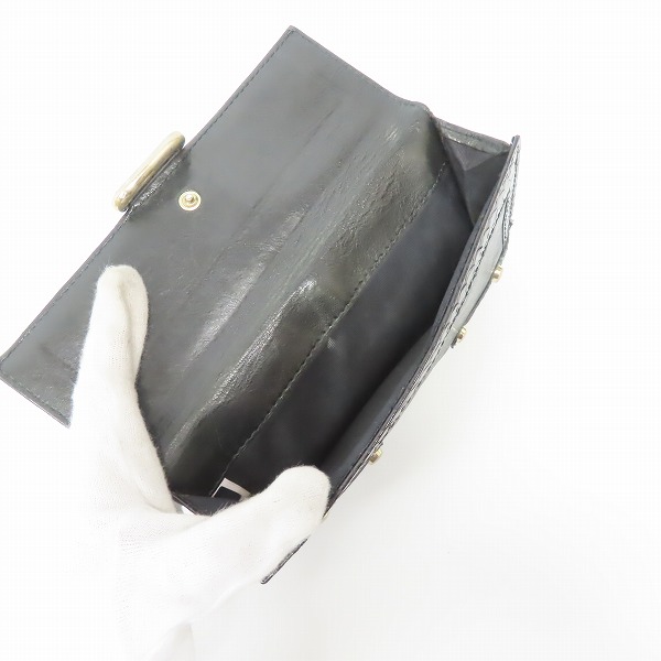 実際に弊社で買取させて頂いたJIMMY CHOO/ジミーチュウ 二つ折り Wホック 長財布 の画像 4枚目