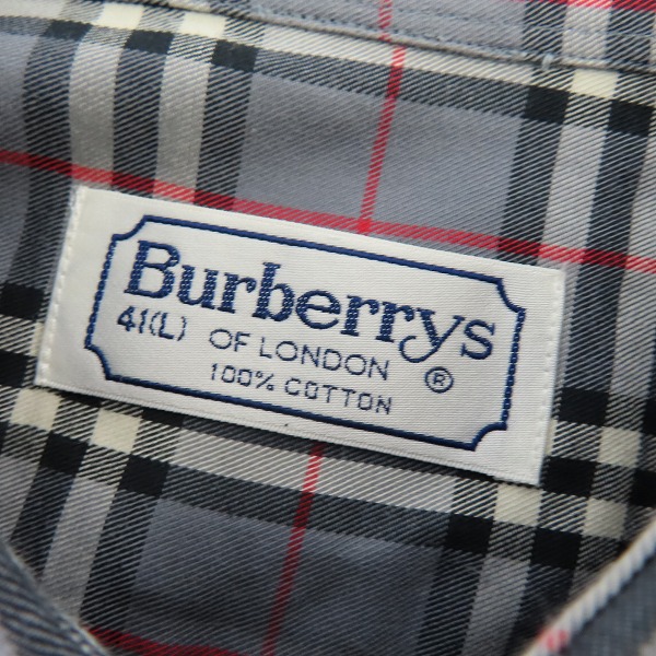 実際に弊社で買取させて頂いたBURBERRY LONDON/バーバリーロンドン 長袖シャツ グレー ノバチェック /Lの画像 2枚目