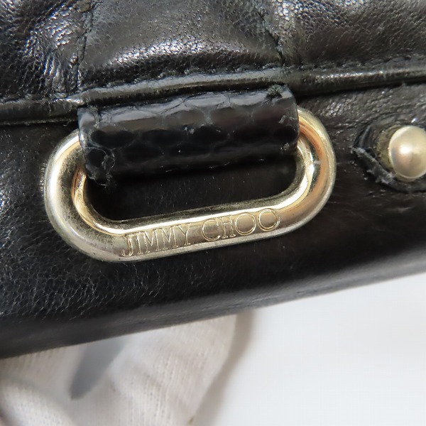 実際に弊社で買取させて頂いたJIMMY CHOO/ジミーチュウ 二つ折り Wホック 長財布 の画像 8枚目