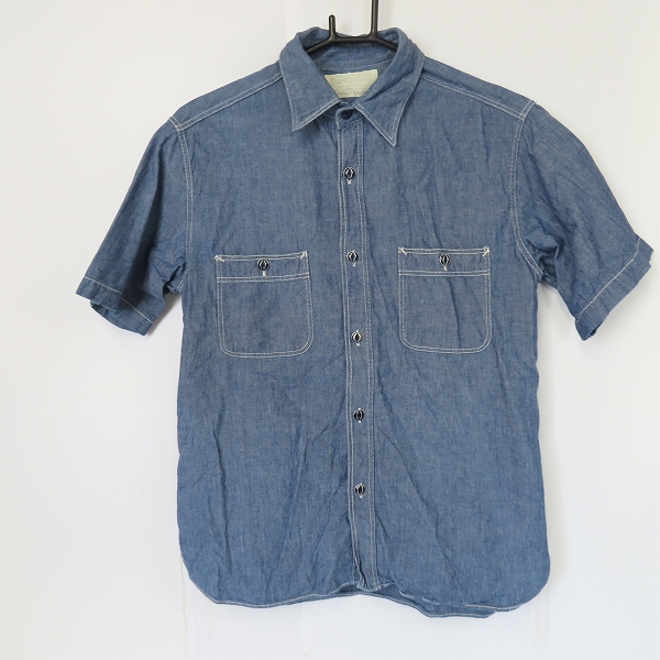 実際に弊社で買取させて頂いたSUGAR CANE/シュガーケーン FICTION ROMANCE 5oz CHAMBRAY WORK SHIRT STENCIL ワークシャツ SC37938/S