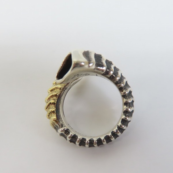 実際に弊社で買取させて頂いたBloody Mary/ブラッディマリー 2016 クリスマス限定 シルバー/K18 Shofar/ショファールリング 11号の画像 5枚目