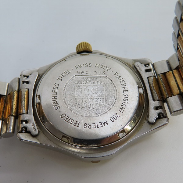 実際に弊社で買取させて頂いたTAG HEUER/タグホイヤー 2000シリーズ プロフェッショナル 200M クォーツ デイト腕時計 964.013【動作未確認】の画像 4枚目