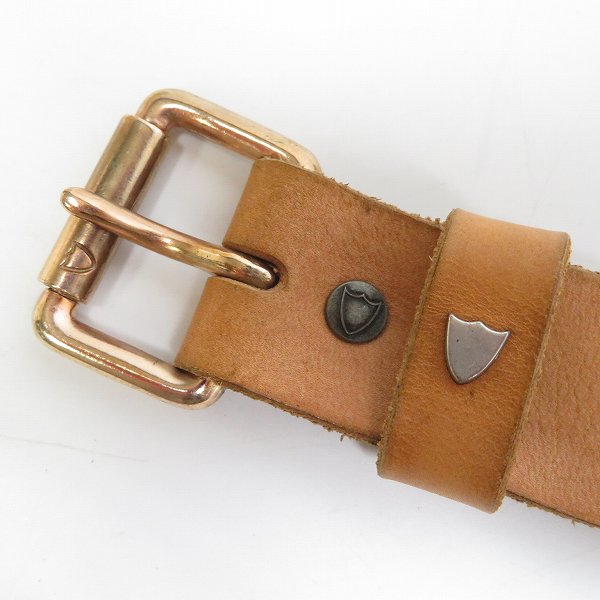 実際に弊社で買取させて頂いたHTC/エイチティーシー SOLID BRASS/ソリッドブラス バックル レザーベルトの画像 3枚目