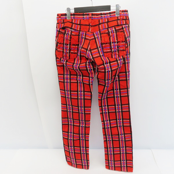 実際に弊社で買取させて頂いたDIET BUTCHER SLIM SKIN/ダイエットブッチャースリムスキン チェック クラストパンツ/Mの画像 1枚目