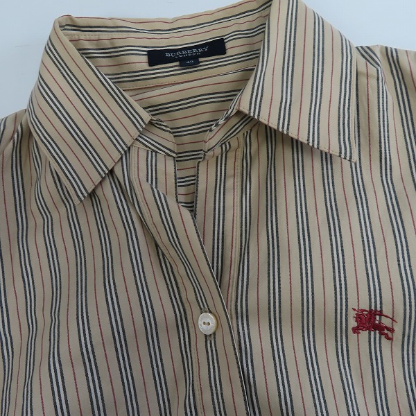 実際に弊社で買取させて頂いたBURBERRY LONDON/バーバリー ロンドン 長袖シャツ ストライプ FEA24-011/40の画像 5枚目