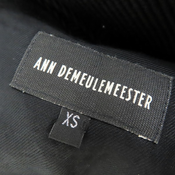 実際に弊社で買取させて頂いたANN DEMEULEMEESTER/アンドゥムルメステール コート ブラック/XSの画像 2枚目