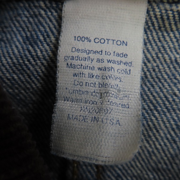 実際に弊社で買取させて頂いたDICKIES/ディッキーズ デニムジャケット 襟コーデュロイ カバーオール /Mの画像 3枚目