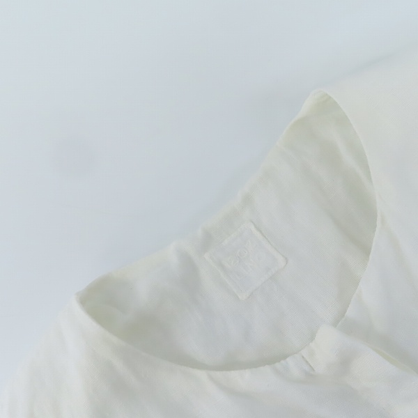 実際に弊社で買取させて頂いた120%lino/ワンハンドレッドトゥエンティーパーセントリノ ブルガリア製 リネン ノーカラー シャツ/40の画像 5枚目