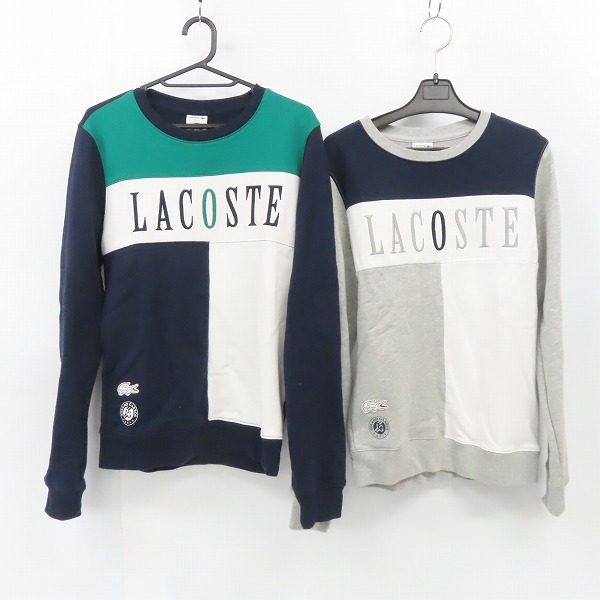 実際に弊社で買取させて頂いたLACOSTE/ラコステ ROLAND GARROS フロントロゴ スウェット/XS 2点セット