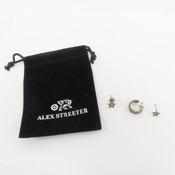 実際に弊社で買取させて頂いたAlexStreeter/アレックスストリーター ソーンスタースタッド/スタースタッド/ドラゴンスケイルフープ ピアス 3点セットの画像 5枚目