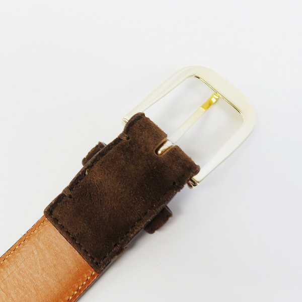 実際に弊社で買取させて頂いたTomorrowland×AndreaGreco/トゥモローランド×アンドレアグレコ スエードレザーベルト ブラウン/80の画像 2枚目