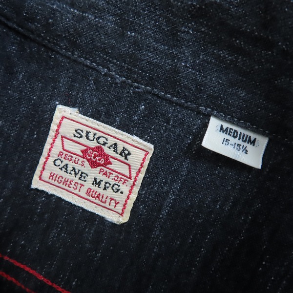 実際に弊社で買取させて頂いたSUGAR CANE/シュガーケーン ネルシャツ 長袖シャツ ブラック系/Mの画像 2枚目