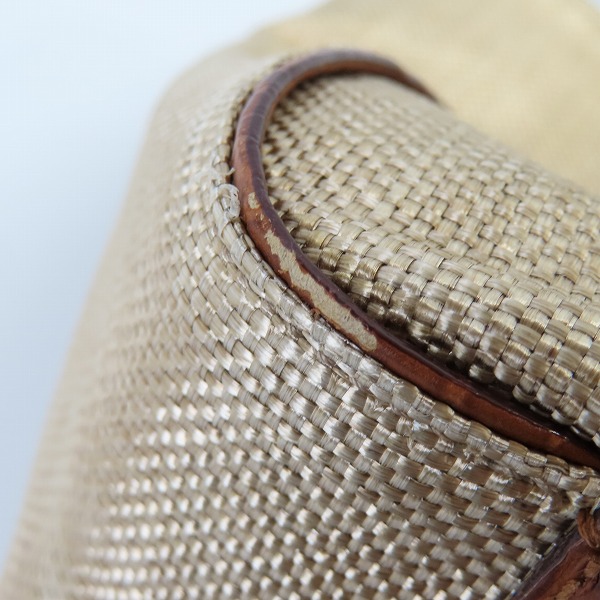 実際に弊社で買取させて頂いたJIMMY CHOO/ジミーチュウ 2WAY VARENNE TOTE ヴァレンヌ トートバッグ ラフィア の画像 6枚目