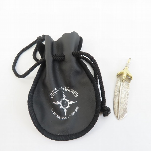 実際に弊社で買取させて頂いたFIRST ARROWS/ファーストアローズ K18 イーグルグラブ付/金爪 フェザー ペンダント トップの画像 5枚目