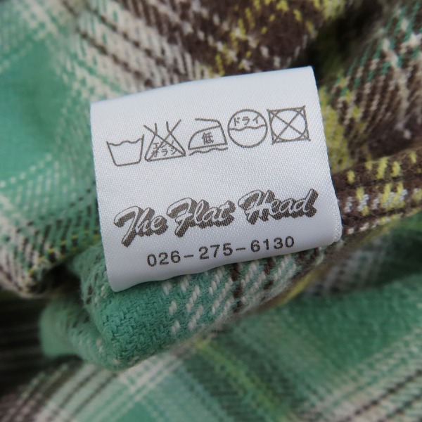 実際に弊社で買取させて頂いたTHE FLAT HEAD/フラットヘッド ORIGINAL WEAR チェック フランネルシャツ/40の画像 4枚目