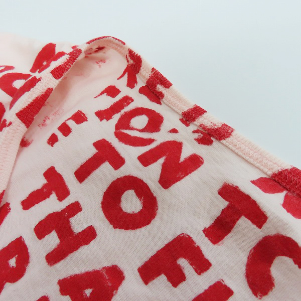 実際に弊社で買取させて頂いたMartin Margiela/メゾンマルジェラ DEANNAタグ エイズTシャツ ピンク/Mの画像 4枚目