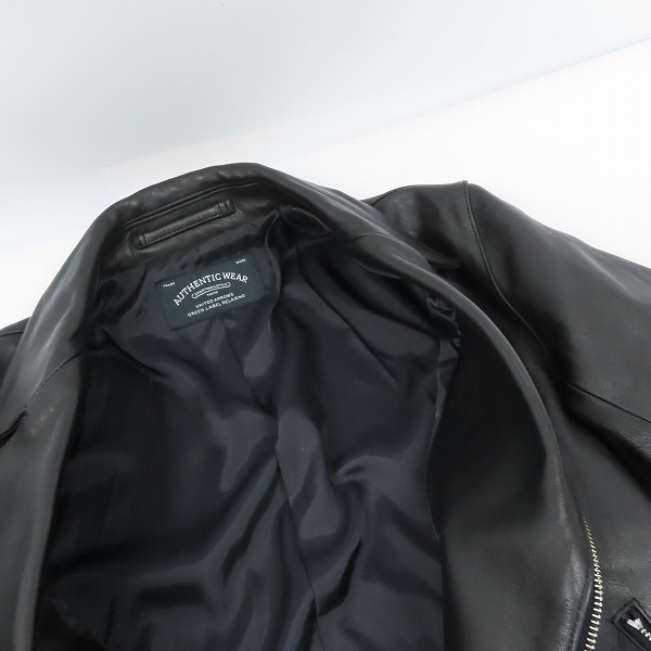 実際に弊社で買取させて頂いたUNITED ARROWS GREEN LABEL RELAXING/ユナイテッドアローズ ダブルライダースジャケット Mの画像 5枚目