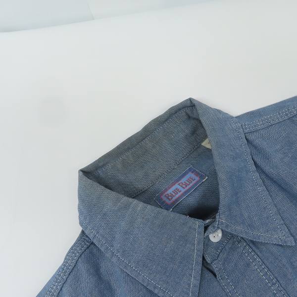 実際に弊社で買取させて頂いたBLUE BLUE/ブルーブルー 半袖シャンブレーシャツ/2の画像 4枚目
