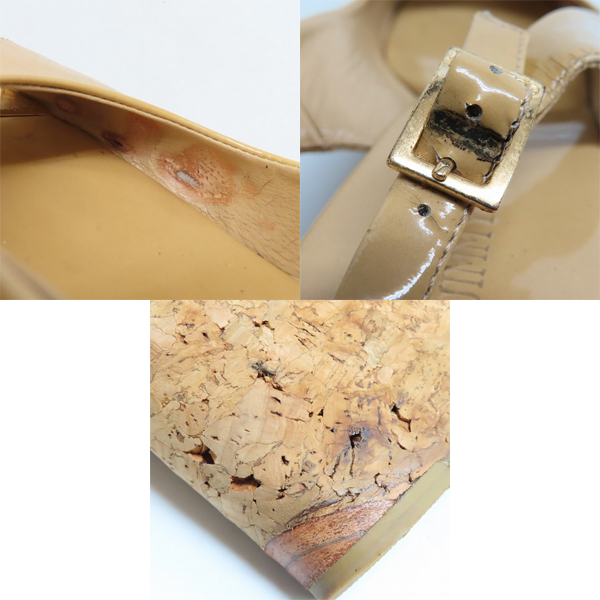 実際に弊社で買取させて頂いたJIMMY CHOO/ジミーチュウ オープントゥ エナメル ストラップ サンダル/35の画像 6枚目