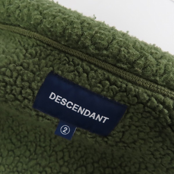 実際に弊社で買取させて頂いたDESCENDANT/ディセンダント 20AW BOMBAY FLEECE ZIP CARDIGAN フリースジャケット/2 の画像 2枚目