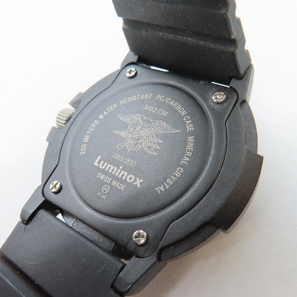 実際に弊社で買取させて頂いたLUMINOX/ルミノックス 3002.CM リミテッドエディション ダイバー 腕時計 086/200【動作未確認】の画像 3枚目