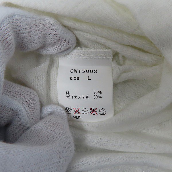 実際に弊社で買取させて頂いた【未使用】GARNI/ガルニ ポケットTシャツ/カットソー ホワイト GW15003/Lの画像 4枚目