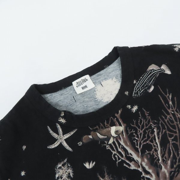 実際に弊社で買取させて頂いたJEAN PAUL GAULTIER HOMME/ジャンポールゴルチェオム グラフィックプリント Tシャツ ブラック系/48の画像 5枚目