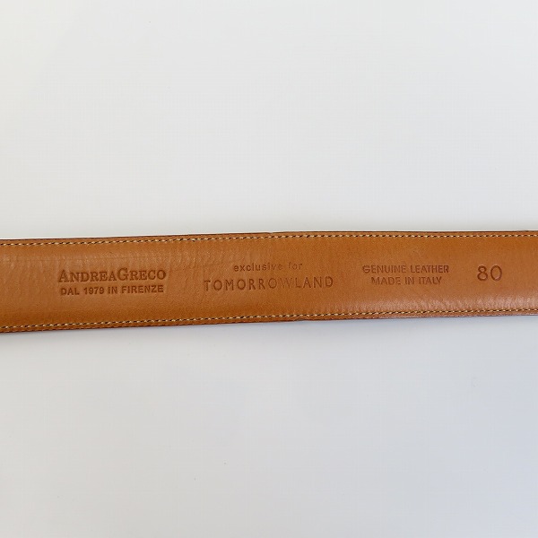 実際に弊社で買取させて頂いたTomorrowland×AndreaGreco/トゥモローランド×アンドレアグレコ スエードレザーベルト ブラウン/80の画像 3枚目