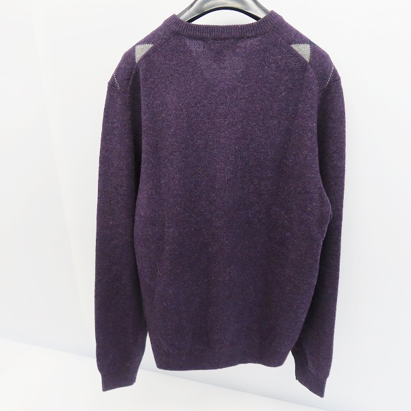 実際に弊社で買取させて頂いたBrooks Brothers/ブルックスブラザーズ ウール Vネック アーガイルニット/Mの画像 1枚目