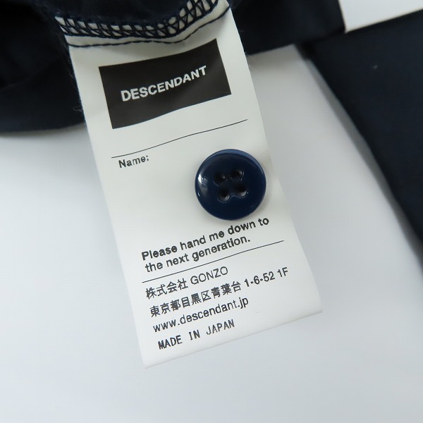 実際に弊社で買取させて頂いたDESCENDANT/ディセンダント 21SS B.C WORK LS SHIRT ワークシャツ/2の画像 4枚目
