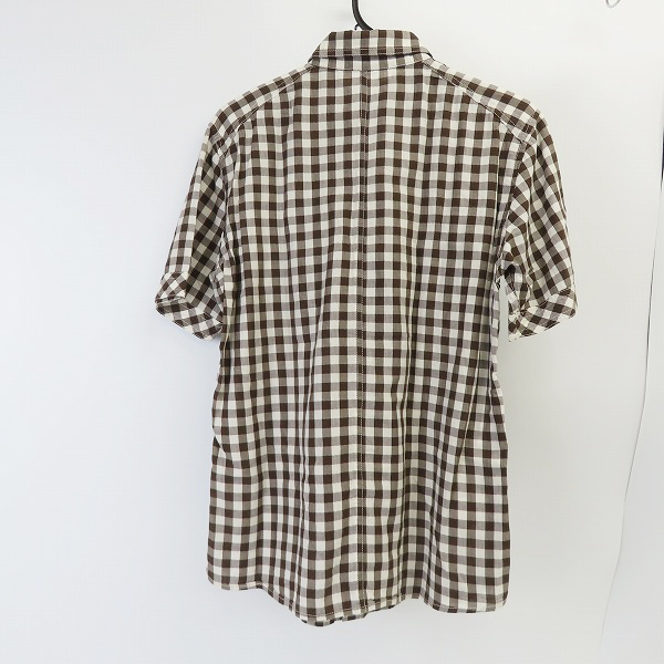 実際に弊社で買取させて頂いたBURBERRY BLUELABEL/バーバリーブルーレーベル ロゴ刺繍半袖シャツ E3M13-142-50/Mの画像 1枚目