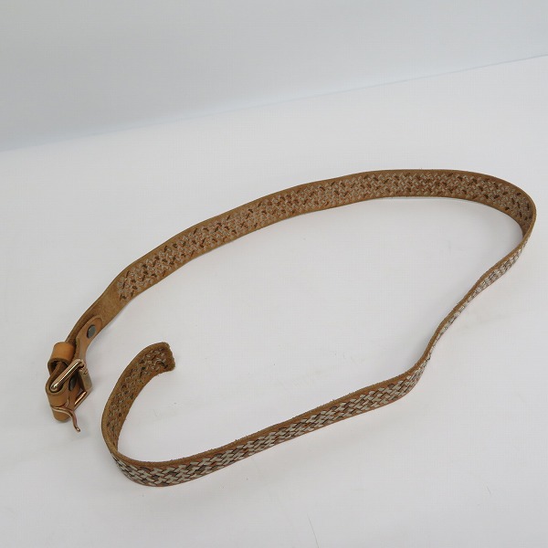 実際に弊社で買取させて頂いたHTC/エイチティーシー SOLID BRASS/ソリッドブラス バックル レザーベルトの画像 6枚目