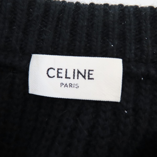 実際に弊社で買取させて頂いたCELINE/セリーヌ 21SS CELINE ロゴ ブラック オーバーサイズニット 2A09T423P/Sの画像 2枚目