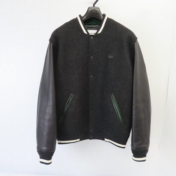 実際に弊社で買取させて頂いたLACOSTE/ラコステ Teddy Collage Jacket メルトンウールスタジャン BH1982-20/M