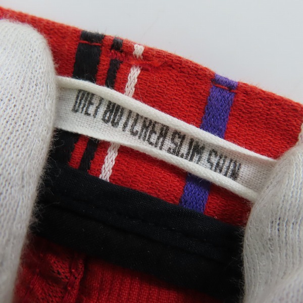 実際に弊社で買取させて頂いたDIET BUTCHER SLIM SKIN/ダイエットブッチャースリムスキン チェック クラストパンツ/Mの画像 3枚目