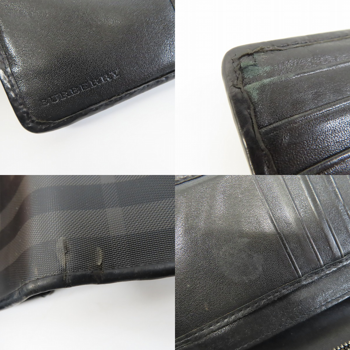 実際に弊社で買取させて頂いたBURBERRY/バーバリー バーバリーチェック 2つ折り長財布 の画像 7枚目