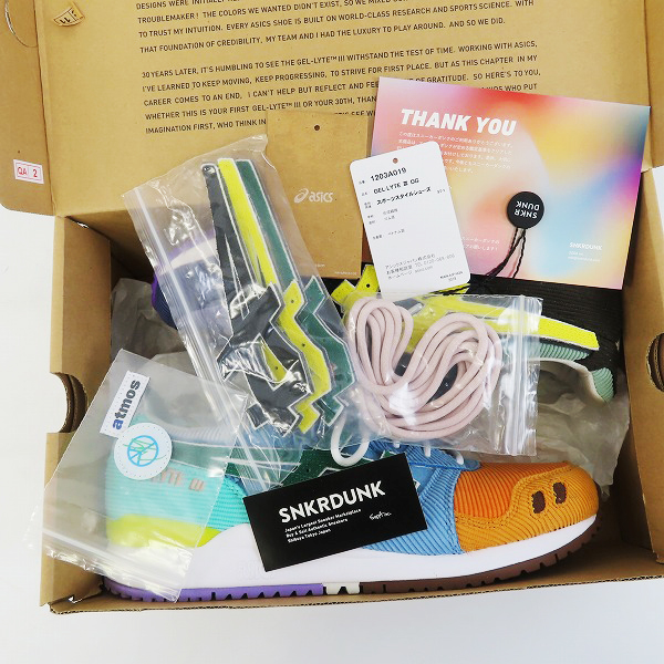 実際に弊社で買取させて頂いたasics×ATMOS/アシックス×アトモス GEL LYTE 3/ゲルライト3 ショーン・ウェザースプーン 1203A019-000/27の画像 7枚目