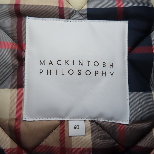 実際に弊社で買取させて頂いた【未使用】MACKINTOSH PHILOSOPHY/マッキントッシュ フィロソフィー 中綿 キルティングジャケット/40の画像 2枚目