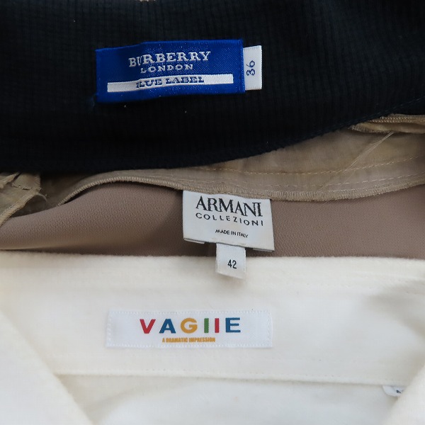 実際に弊社で買取させて頂いた【おまとめ】BURBERRY LONDON/バーバリーロンドン GIORGIO ARMANI VAGIIE レディース スカート セットアップ セーター等の画像 5枚目