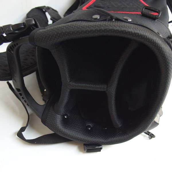 実際に弊社で買取させて頂いたTitleist/タイトリスト Players 4/プレイヤーズ4 スタンドキャディバッグ ブラックｘホワイトｘレッドの画像 6枚目