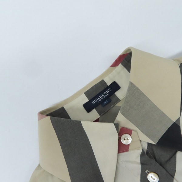 実際に弊社で買取させて頂いたBURBERRY LONDON/バーバリー ロンドン ノバチェック 長袖シャツ /40の画像 5枚目