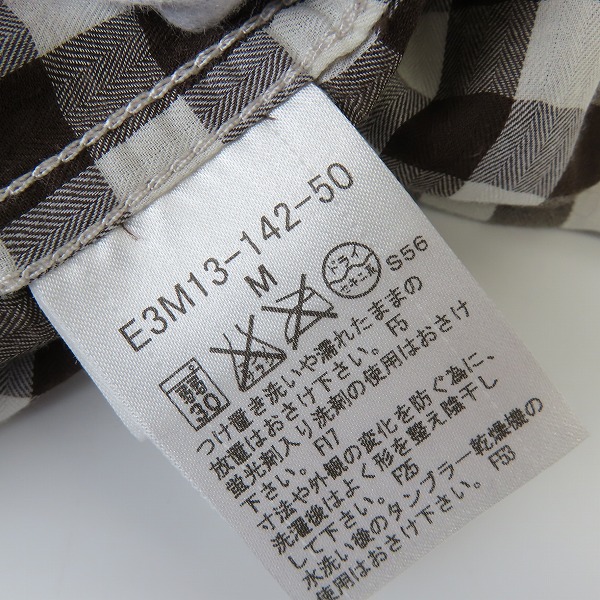 実際に弊社で買取させて頂いたBURBERRY BLUELABEL/バーバリーブルーレーベル ロゴ刺繍半袖シャツ E3M13-142-50/Mの画像 3枚目