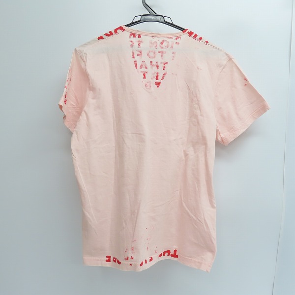 実際に弊社で買取させて頂いたMartin Margiela/メゾンマルジェラ DEANNAタグ エイズTシャツ ピンク/Mの画像 1枚目