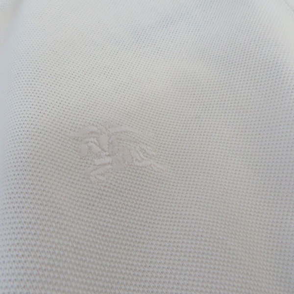 実際に弊社で買取させて頂いたBURBERRY/バーバリー ポロシャツ ホワイト/Mの画像 6枚目
