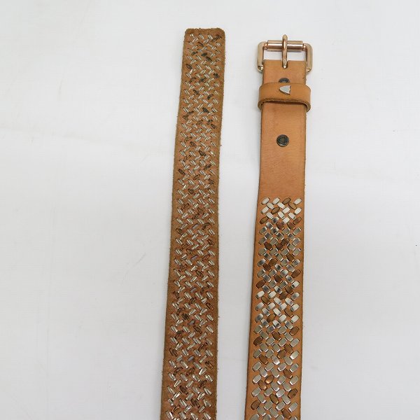 実際に弊社で買取させて頂いたHTC/エイチティーシー SOLID BRASS/ソリッドブラス バックル レザーベルトの画像 1枚目