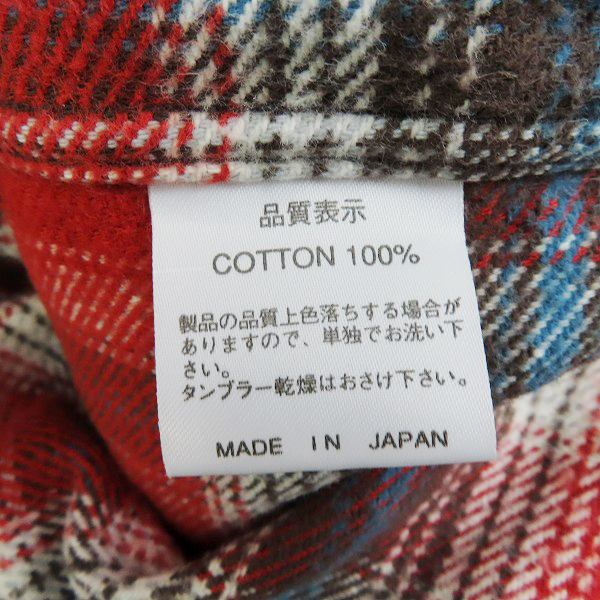 実際に弊社で買取させて頂いたTHE FLAT HEAD/フラットヘッド ORIGINAL WEAR チェック フランネルシャツ/40の画像 4枚目