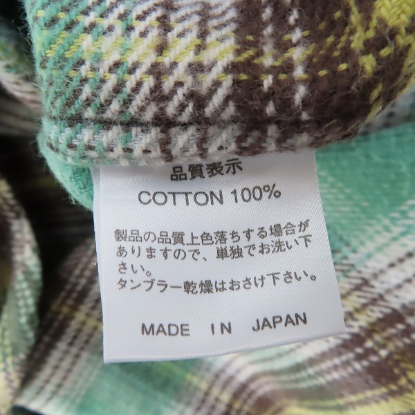 実際に弊社で買取させて頂いたTHE FLAT HEAD/フラットヘッド ORIGINAL WEAR チェック フランネルシャツ/40の画像 3枚目